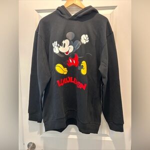 Lululemon Mickey Mouse Black Hoodie-Disney Sweatshirt XL- Steady State Pullover